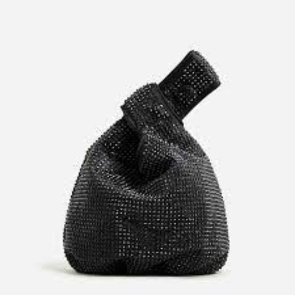 J. Crew Handbags - J.Crew Santorini Black Crystal & Satin Bag Purse